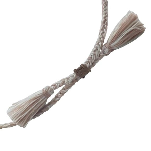 Auth FENDI - Light Pink White Gray Brown Cotton Bracelet - Picture 3 of 4